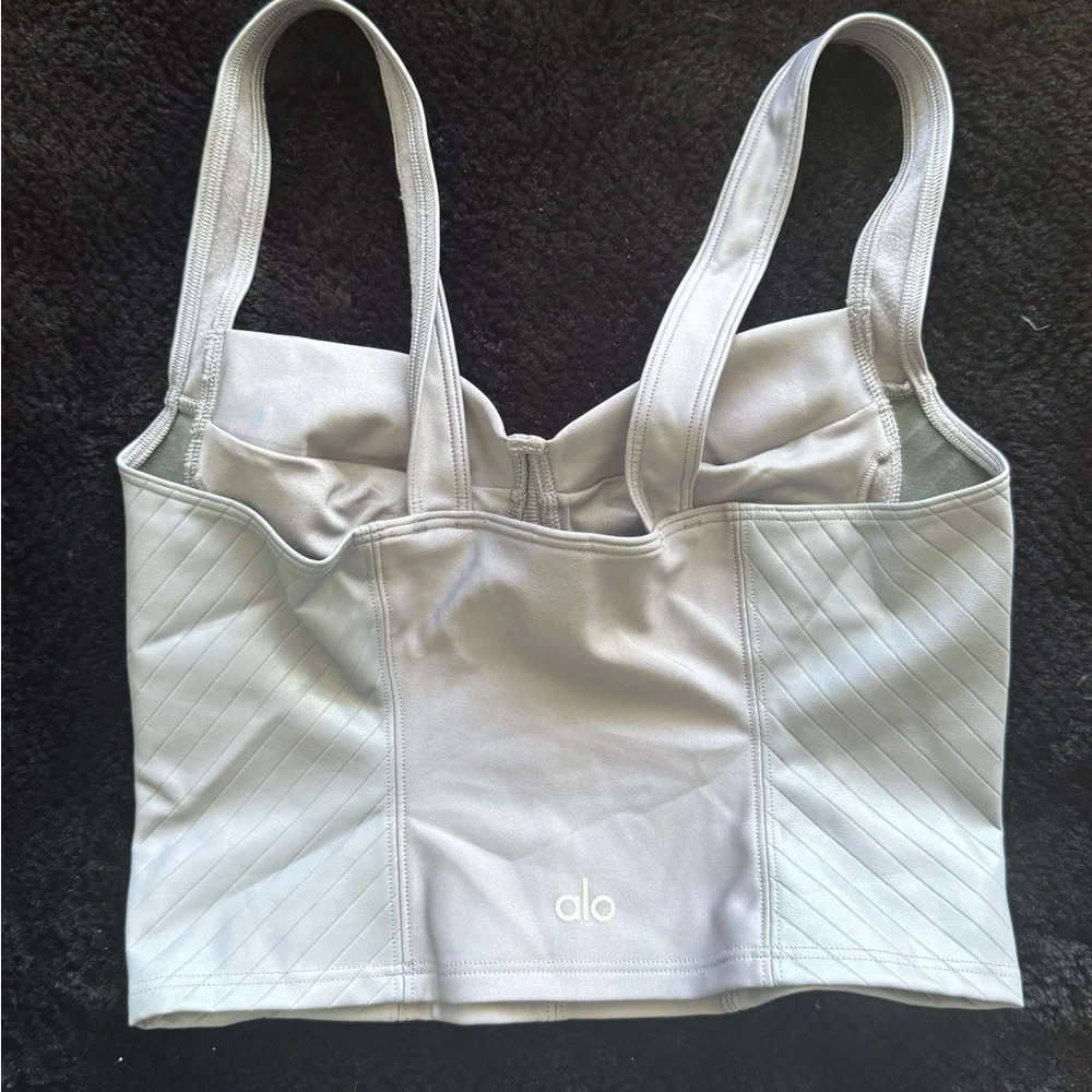 Alo grey bustier top sport bra - Picture 2 of 4